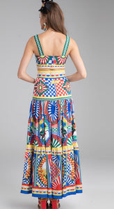 Retro Warrior Top & Maxi Skirt
