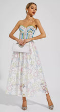 Load image into Gallery viewer, Pretty Princess White Embellished Midi Dress