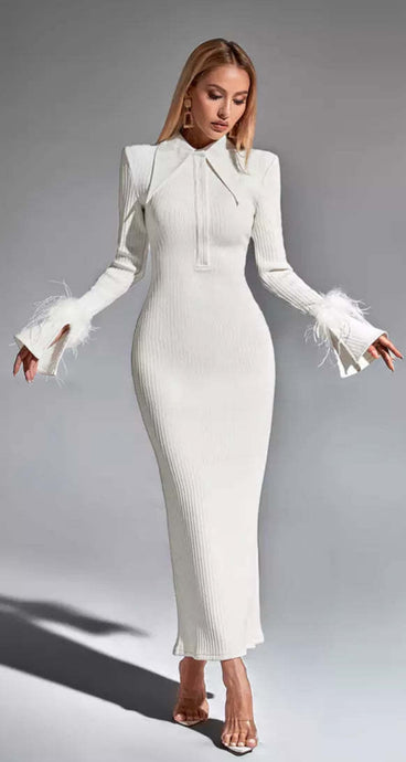 White Queen knitted dress