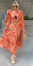 Load image into Gallery viewer, Tangy Orange floral maxi dress