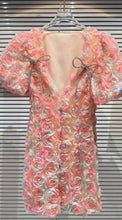 Load image into Gallery viewer, Princess Colourful Floral V-Neck Mini Dress