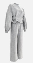 Load image into Gallery viewer, Belt me in Lantern Sleeve Top &amp; High-Waist Trousers