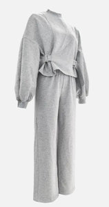 Belt me in Lantern Sleeve Top & High-Waist Trousers