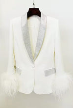 Load image into Gallery viewer, White Feather &amp; Diamanté Suit