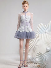 Load image into Gallery viewer, High End mesh &amp; lace Mini Dress