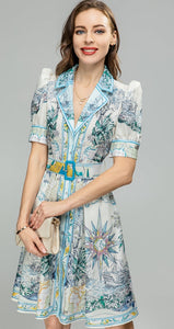Comino Vintage Print Dress