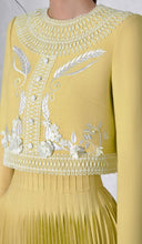 Load image into Gallery viewer, Golden Hour Embroidered Jackets &amp; Pleated Skirt