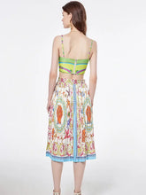 Load image into Gallery viewer, *NEW Bra Spaghetti Strap Crop Top + Pleated Midi Skirt - comes in three colours