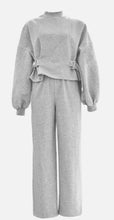 Load image into Gallery viewer, Belt me in Lantern Sleeve Top &amp; High-Waist Trousers