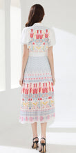 Load image into Gallery viewer, Tulip &amp; flowers patterned maxi dress