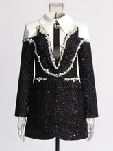 Load image into Gallery viewer, “Like a Star” Sequins &amp; Pearls Mini Dress