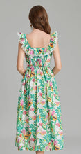 Load image into Gallery viewer, Tropical Off The Shoulder Midi Dress