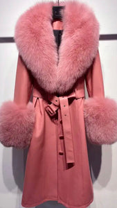 High quality Faux Fur Real Leather Coats - comes in 7 colours & curve