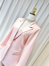 Load image into Gallery viewer, Lapel Single Breasted Long Sleeve Blazer &amp; Feather Flare Trousers