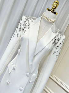 SUSIE COLLECTION Sparkle Blazer Dress - comes in white and black