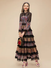 Load image into Gallery viewer, Princess Cascading Ruffle Transparent Lace Dress