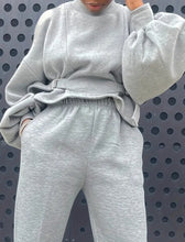Load image into Gallery viewer, Belt me in Lantern Sleeve Top &amp; High-Waist Trousers