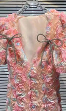 Load image into Gallery viewer, Princess Colourful Floral V-Neck Mini Dress