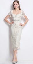 Load image into Gallery viewer, Snow White Lace Midi Dress