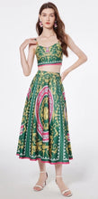 Load image into Gallery viewer, Bra Spaghetti Strap Crop Top + Pleated Midi Skirt - comes in Four colours