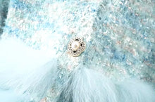 Load image into Gallery viewer, Pastel Faux Fur &amp; Feathers Knitted Jacket Cardigan - comes in Lavender &amp; Mint