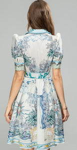 Comino Vintage Print Dress