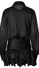 Load image into Gallery viewer, Black Orchard Polka Dot Mini Dress