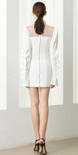Load image into Gallery viewer, Crystal Clear Long Sleeve Bow Mini Dress
