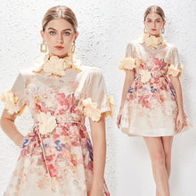 Load image into Gallery viewer, Floral Mini Dress - comes in apricot and black