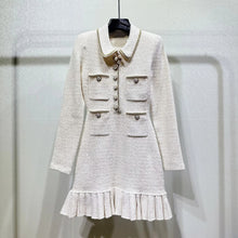 Load image into Gallery viewer, Sparkling Beading &amp; Pearls Dress - comes in black &amp; White