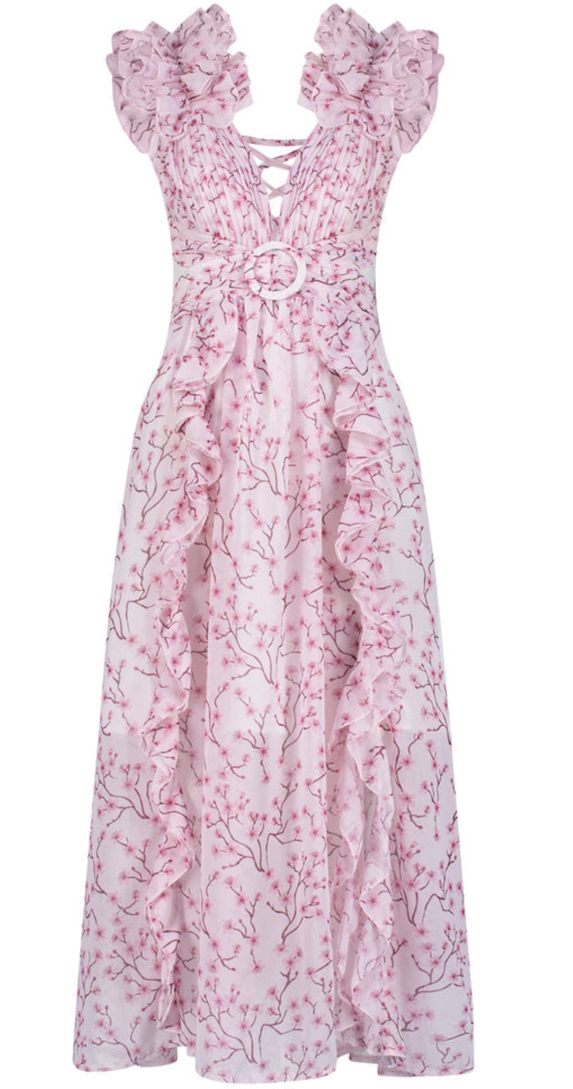 Sliema Pink Floral Maxi Dress