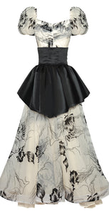 Drawstring Corset 2 Piece Maxi Dress