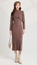Load image into Gallery viewer, Knitted Criss-Cross Bow Pullover &amp; Midi Dress - comes in three colours