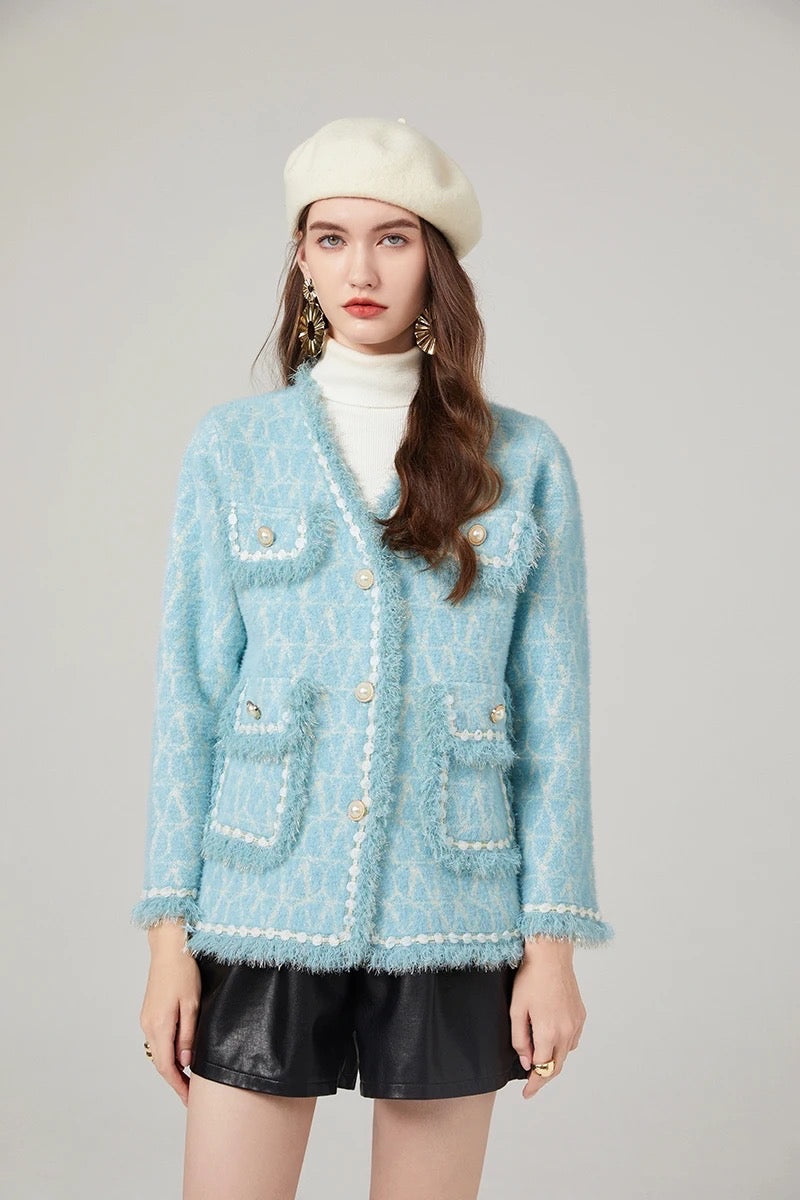 Iced Diamonds Knitted Cardigan