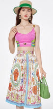 Load image into Gallery viewer, Bra Spaghetti Strap Crop Top + Pleated Midi Skirt - comes in Four colours
