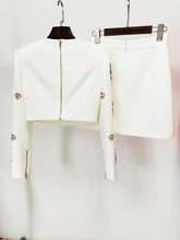 Load image into Gallery viewer, Gimmie Crystals Top and Skirt - comes in white and Black