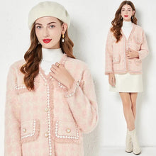 Load image into Gallery viewer, Pinky Wool Cardigan with pearls