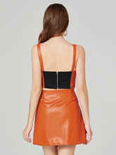 Load image into Gallery viewer, Soft PU Leather Two Piece Set - comes in orange and black