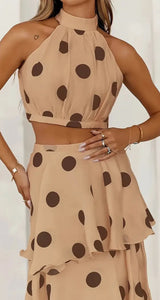Dreamy Polka Dots Two Piece Set - comes in White & Mocha