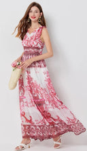 Load image into Gallery viewer, Chiffon Maxi Robe Dress - comes in multi colour &amp; red