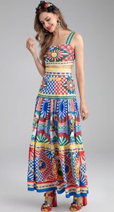 Retro Warrior Top & Maxi Skirt