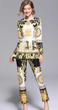 Load image into Gallery viewer, Baroque Print Trouser Set