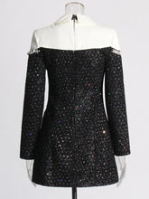 Load image into Gallery viewer, “Like a Star” Sequins &amp; Pearls Mini Dress