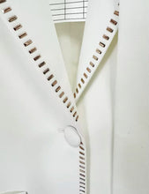Load image into Gallery viewer, Staple White Blazer &amp; High Waisted Wide Trouser Suit with Neck Tie