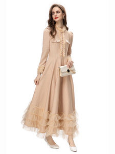 CC Strictly Beautiful Cascading Ruffle Lace Dress