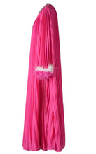 Load image into Gallery viewer, Diamanté Pink Batwing Maxi Dress