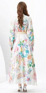 Floating On Heaven Maxi Dress with belt