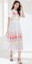 Load image into Gallery viewer, Tulip &amp; flowers patterned maxi dress