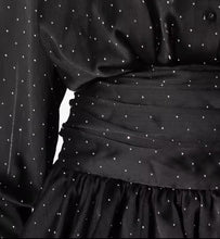 Load image into Gallery viewer, Black Orchard Polka Dot Mini Dress
