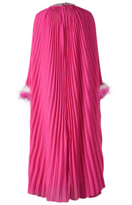 Diamanté Pink Batwing Maxi Dress